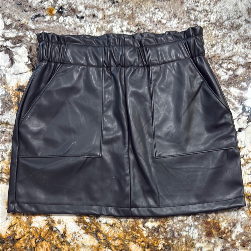 Black Pleather Skirt